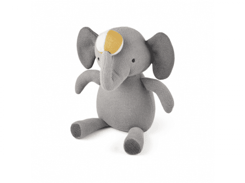 NUUROO Fille Pletená Hračka Elephant Grey