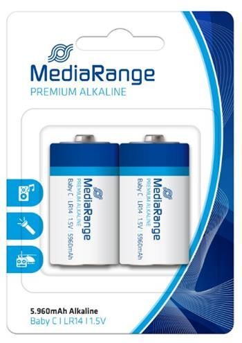 MediaRange Premium alkalické baterie Baby C 1,5V, 2ks