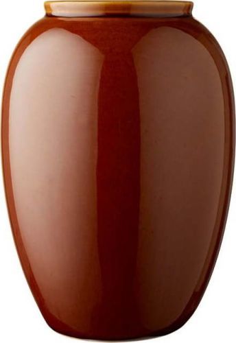 Tmavě oranžová kameninová váza Bitz, výška 25 cm