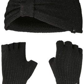 Nike metallic headband and glove set