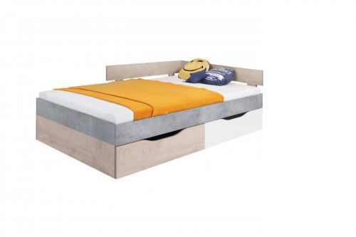 Meblar Dětská postel Sigma SI16 Barva: Bílá/Beton, Varianta Si: Levá