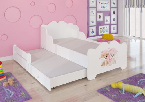 ADRK Dětská postel s obrázky - čelo Ximena II Rozměr: 160 x 80 cm, Obrázek: Pejsci