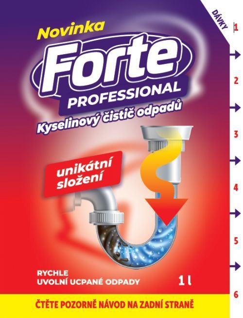 FORTE PROFESSIONAL ČISTIČ ODPADŮ 1l - prodej pouze na IČO profesionálním uživatelům - MADEL