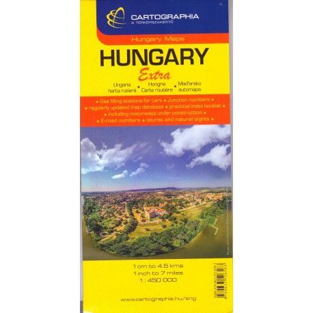 Cartographia Maďarsko 1:450 000 automapa