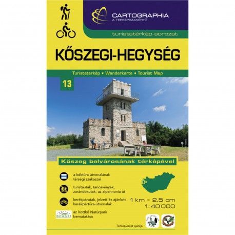 Cartographia Köszegi-hegység/Günser Gebirge 1:40 000 turistická mapa