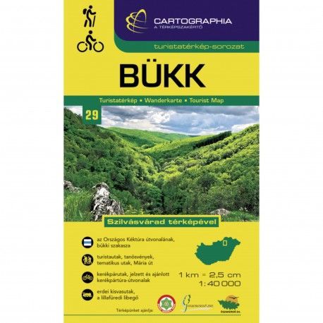 Cartographia Bukové hory/ Bükk 1:40 000 turistická mapa