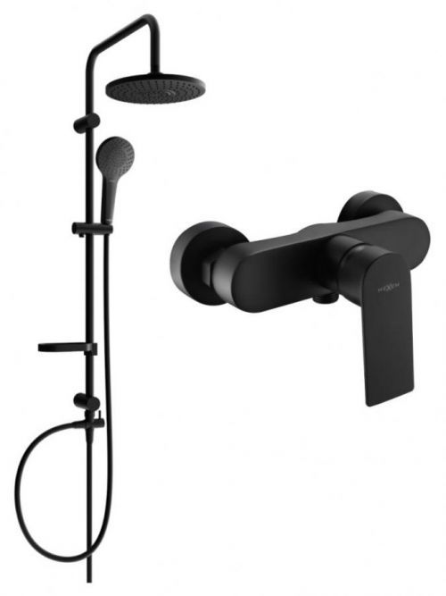 MEXEN/S Eriksprchový sloup včetně sprchové baterie Royo, černá 72240205-70