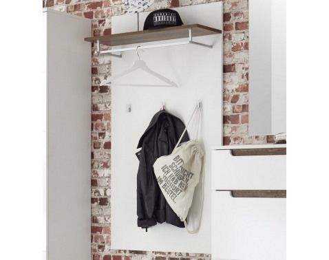 Předsíňový šatní panel Turin, bílý