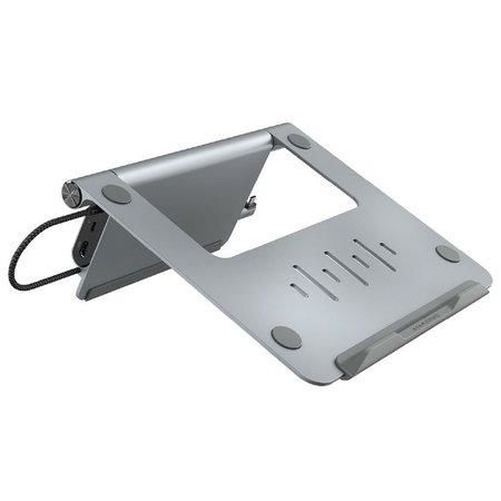 Adam Elements USB-C 5-in-1 Casa Laptop Hub Stand - Grey, AEAAPADHUBSTDGY