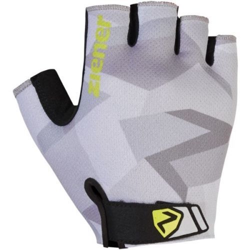 Ziener CYD Pánské cyklistické rukavice, Šedá,Tmavě šedá,Černá,Žlutá, velikost 11