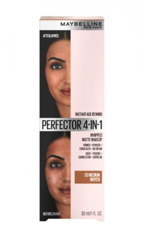 Maybelline Instant Age Rewind Perfector 4v1 odstín 02 Medium matující make-up 18 g