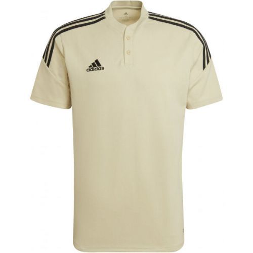adidas CON22 POLO Pánské polo tričko, Žlutá,Bílá, velikost M