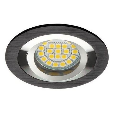 PREMIUMLUX Podhledové bodové svítidlo OPAL ALU černá + patice, LUX01289