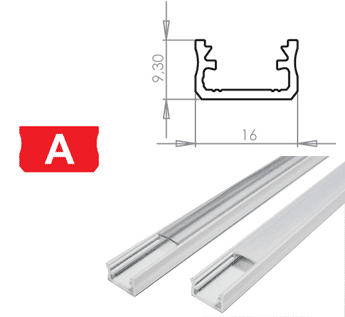 LEDLabs Hliníkový profil LUMINES A 1m pro LED pásky, bílý lakovaný