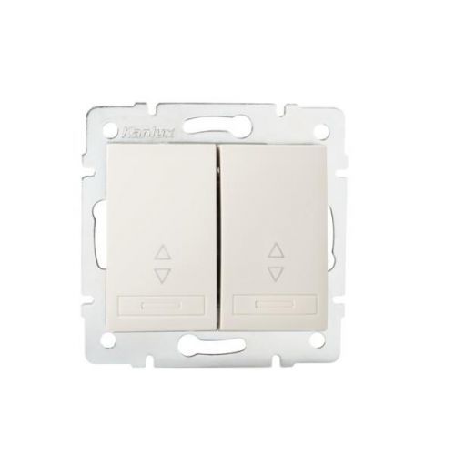 Kanlux 24778 DOMO Schodišťový vypínač dvojitý - 6 + 6 - krémová