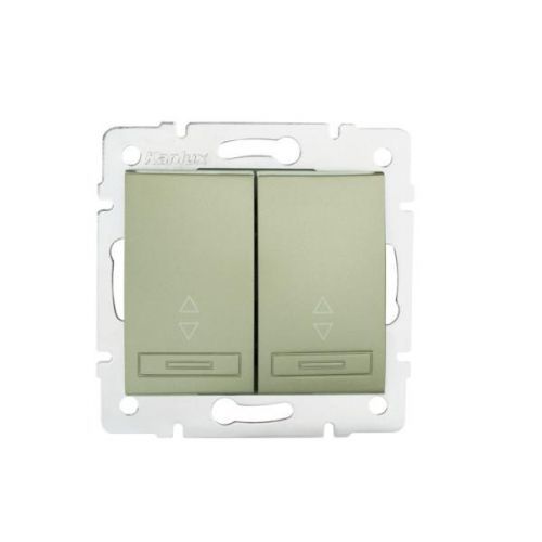 Kanlux 25369 DOMO Schodišťový vypínač dvojitý - 6 + 6 - šampaňská