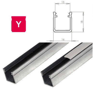 LEDLabs Hliníkový profil LUMINES Y 1m pro LED pásky, hliník