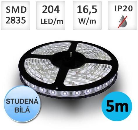 Optonica LED pásek 5m 16,5W/m 204ks/m 2835 Studená bílá