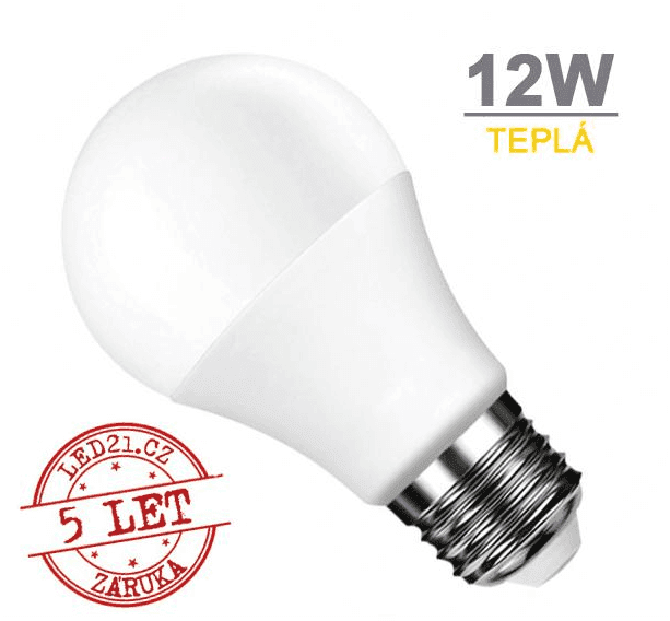 Optonica LED žárovka E27 12W 18xSMD2835 1055lm CCD Teplá bílá