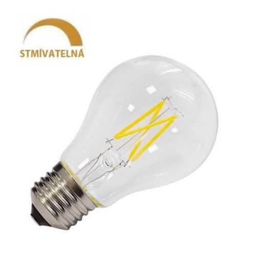 Optonica LED žárovka 6W 4xCOB Filament E27 600lm CCD TEPLÁ BÍLÁ, STMÍVATELNÁ