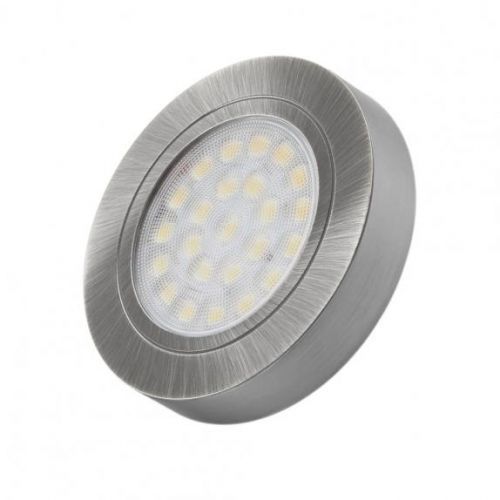 LED21 Nábytkové bodové svítidlo OVAL D 12V 2W, stříbrné, NEUTRÁLNÍ BÍLÁ OVAL-2W-SD-DY-40K-01