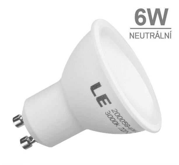 LED21 LED žárovka 6W 10xSMD2835 GU10 475lm Neutrální bílá