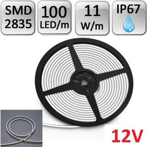 LED21 LED Neon Flex pásek 5m 12V 100ks/m SMD2835 11W/m, 6x12mm, voděodolný, Neutrální bílá