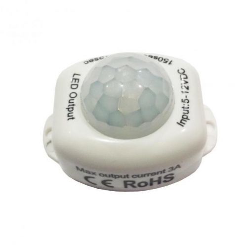 LED21 Mini pohybové soumrakové čidlo PIR pro spínání LED světelných zdrojů 5-12V DC 36W, bílé