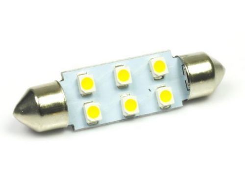 Interlook LED auto žárovka 12V LED C5W 6SMD1210 39mm Teplá bílá