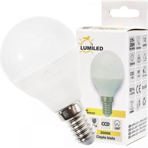 LED žárovka LED E14 P45 10W = 90W 990lm 3000K Teplá bílá 210° LUMILED