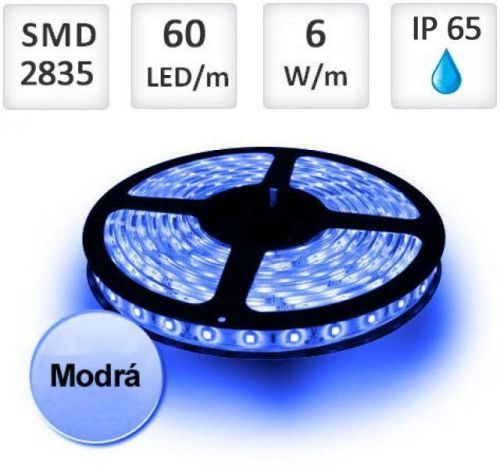 PREMIUMLUX LED pásek 12V 60 led 2835 Niebieska 1m ip65 (koszulka termokurczliwa wodoodporna) profesionálni TERMOCOCON