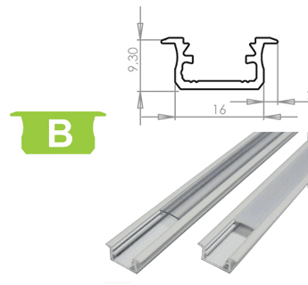 LEDLabs Hliníkový profil LUMINES B zápustný 2m pro LED pásky, bílý lakovaný