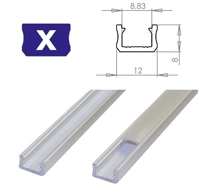 LEDLabs Hliníkový profil LUMINES X 2m pro LED pásky, bílý