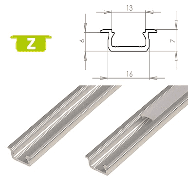 LEDLabs Hliníkový profil LUMINES Z zápustný 1m pro LED pásky, hliník