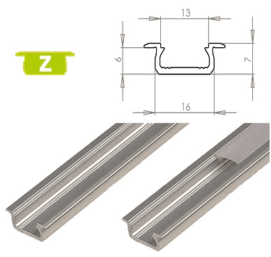 LEDLabs Hliníkový profil LUMINES Z zápustný 1m pro LED pásky, stříbrný