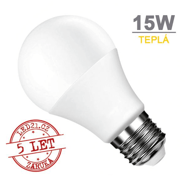 Optonica LED žárovka E27 15W SMD2835 1300 lm CCD Teplá bílá