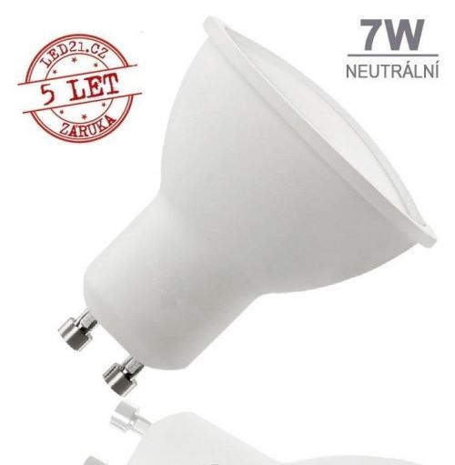 Optonica LED žárovka 7W 12xSMD2835 GU10 500lm NEUTRÁLNÍ BÍLÁ