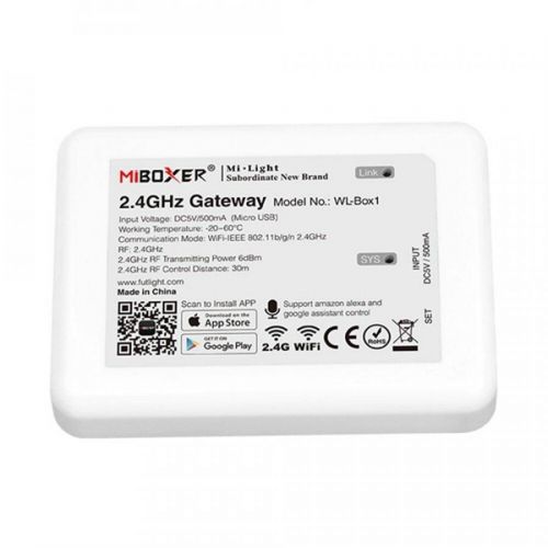 LED21 WiFi ovladač Mi-Light WL-Box1 pro LED pásky, iOS, Android