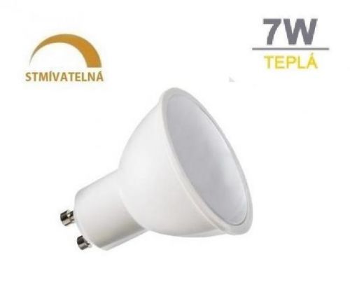 Optonica LED žárovka 7W 8xSMD2835 GU10 500lm teplá bílá STMÍVATELNÁ