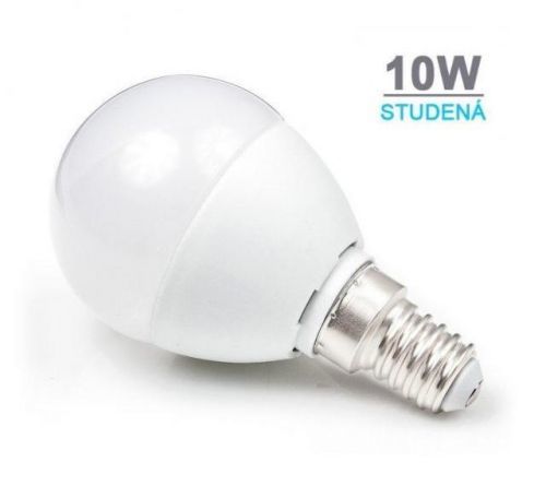 LED21 LED žárovka 10W 14xSMD2835 E14 G45 830lm Studená bílá