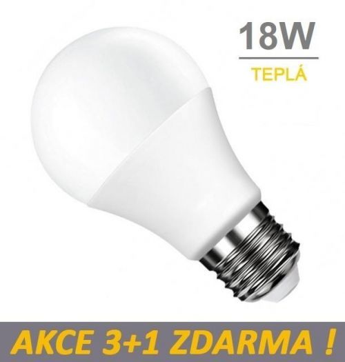 LED21 LED žárovka E27 18W SMD2835 1440 lm CCD Teplá bílá, 3+1 Zdarma