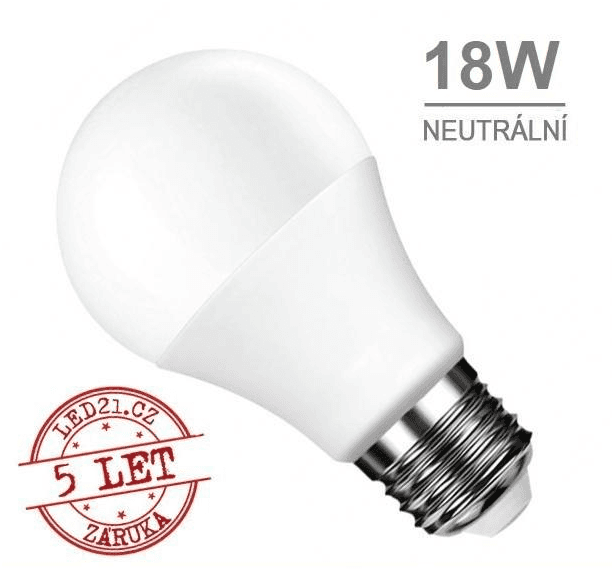 Optonica LED žárovka E27 18W SMD2835 1500 lm CCD Neutrální bílá