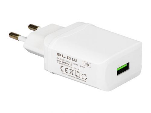 BLOW Síťová nabíječka. s USB zásuvkou QC3.0 18W