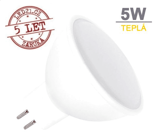 Optonica LED žárovka 5W GU5.3 12V DC 320lm Teplá bílá