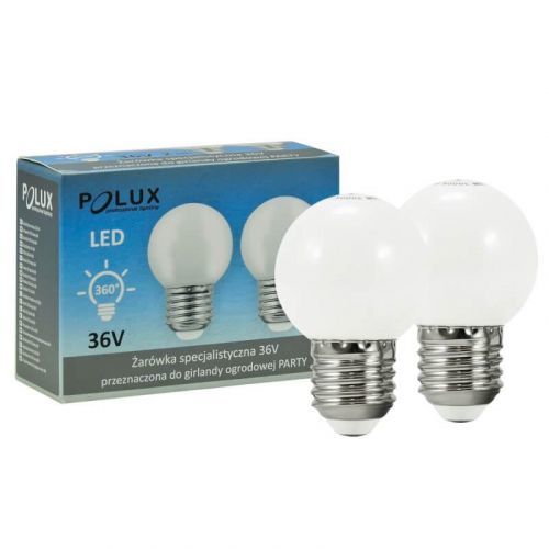 žárovky G45 bílá do girlandy party 36V POLUX - Sada 2 SZT.