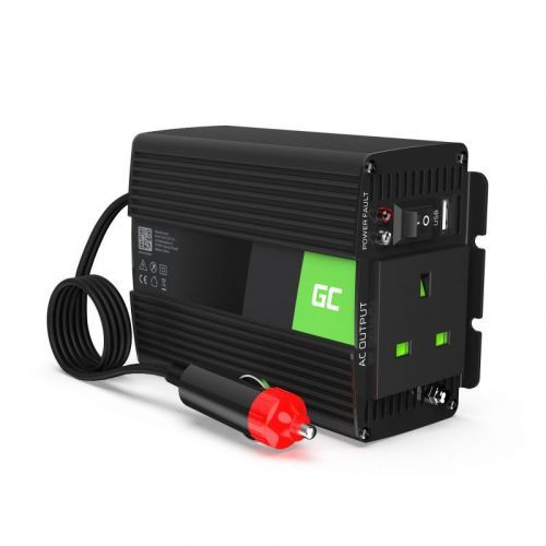 Green Cell měnič napětí do auta INV28UK 24V/230V 150W/300W UK zásuvka