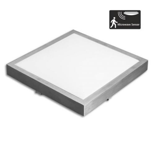 LED21 Přisazené svítidlo s mikrovlným čidlem SOLEN 270x270 2xE27, plafon, IP44 V7331