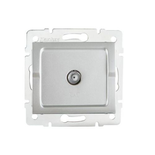 Kanlux 27128 LOGI Anténní zásuvka typu F (SAT) - stříbrná