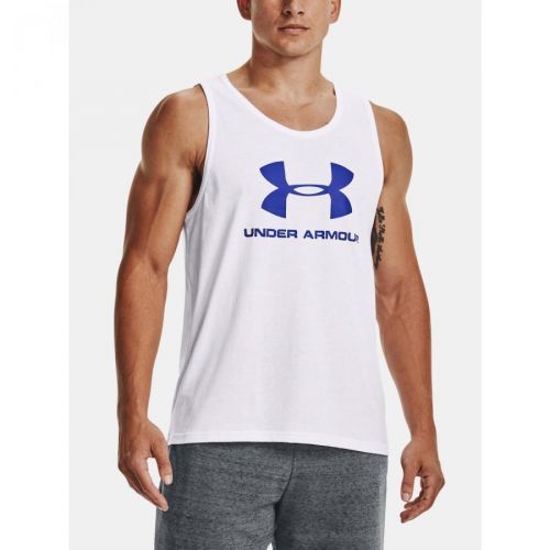 Under Armour Tílko UA SPORTSTYLE LOGO TANK-WHT - Pánské