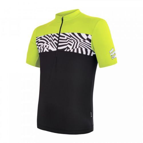 Pánský dres Sensor Cyklo Miles Black/Neon Yellow